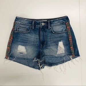 H&M X Coachella denim jean cut off shorts S/4